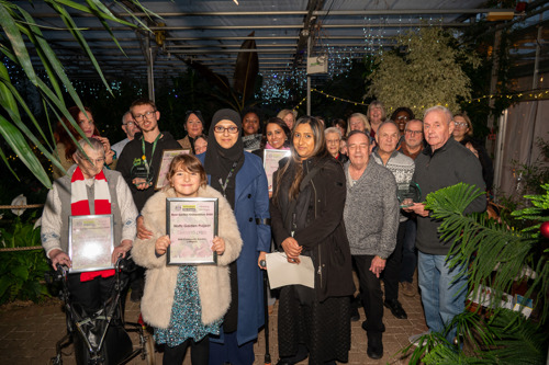 A group photo of the 2025 Best Garden Competition winners and finalists